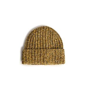 Sefr 'Chunky' Beanie In Yellow Beige Wool Blend Men
